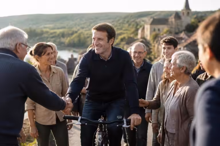 découvrez le parcours d'un cycliste qui traverse la france à vélo pour se lancer dans la course à la présidence, inspirant les rencontres et les échanges avec la population.